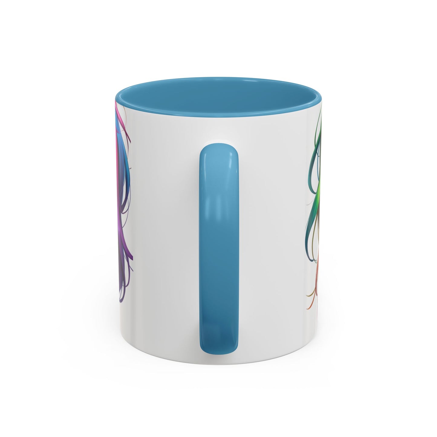 Colorful Character Accent Coffee Mug - Fun Gift for Quirky Friends - Rainbow Design for Birthdays, Holidays, and Everyday Joy
