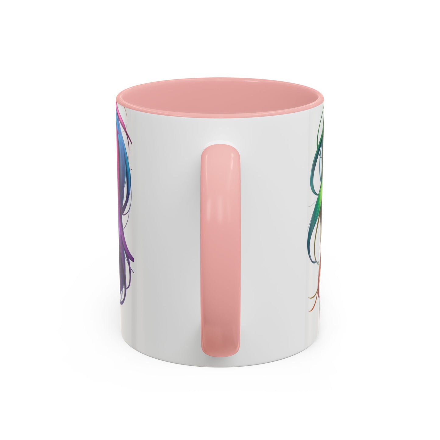 Colorful Character Accent Coffee Mug - Fun Gift for Quirky Friends - Rainbow Design for Birthdays, Holidays, and Everyday Joy