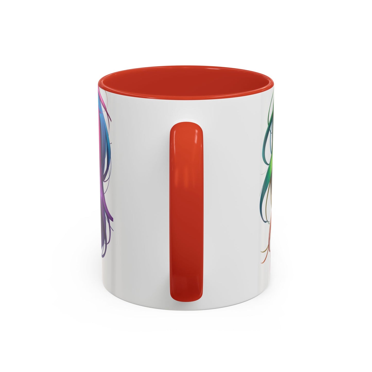 Colorful Character Accent Coffee Mug - Fun Gift for Quirky Friends - Rainbow Design for Birthdays, Holidays, and Everyday Joy