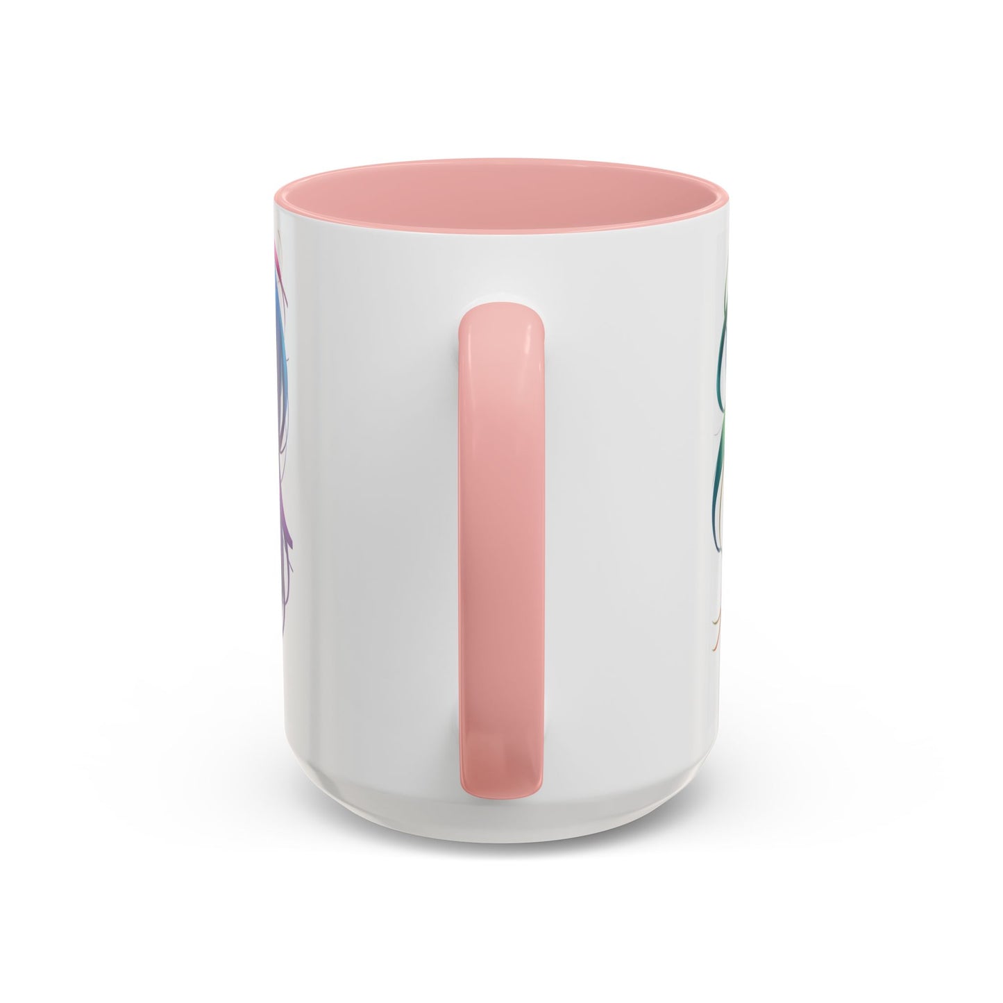 Colorful Character Accent Coffee Mug - Fun Gift for Quirky Friends - Rainbow Design for Birthdays, Holidays, and Everyday Joy