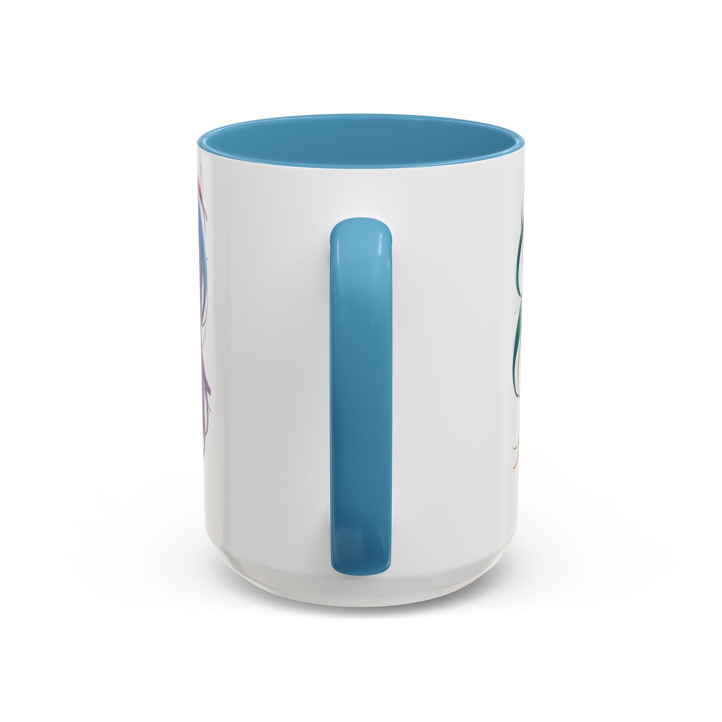 Colorful Character Accent Coffee Mug - Fun Gift for Quirky Friends - Rainbow Design for Birthdays, Holidays, and Everyday Joy
