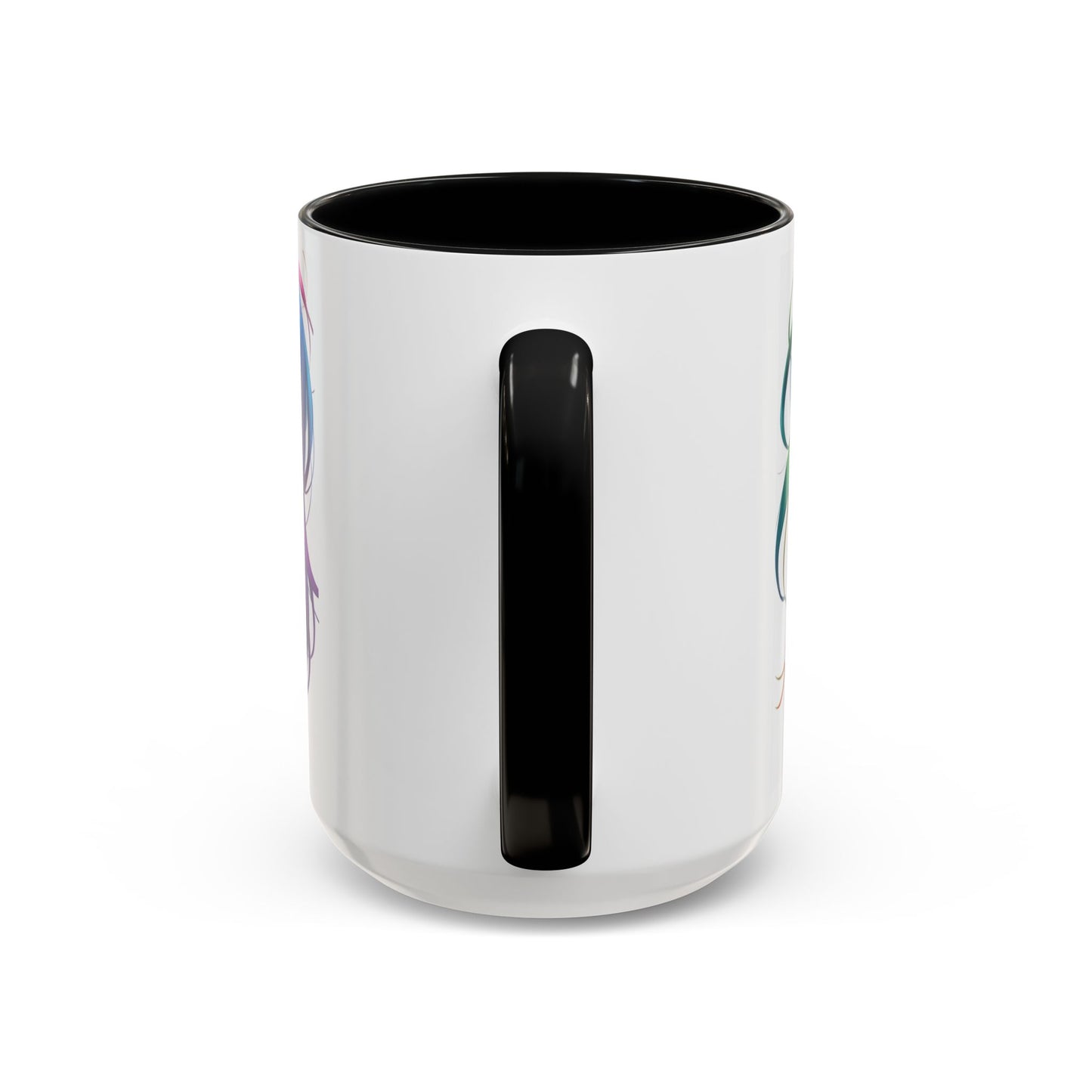 Colorful Character Accent Coffee Mug - Fun Gift for Quirky Friends - Rainbow Design for Birthdays, Holidays, and Everyday Joy