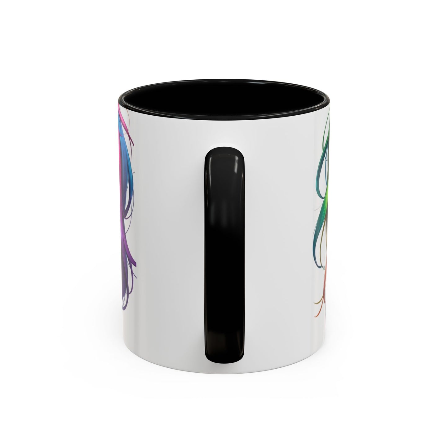 Colorful Character Accent Coffee Mug - Fun Gift for Quirky Friends - Rainbow Design for Birthdays, Holidays, and Everyday Joy