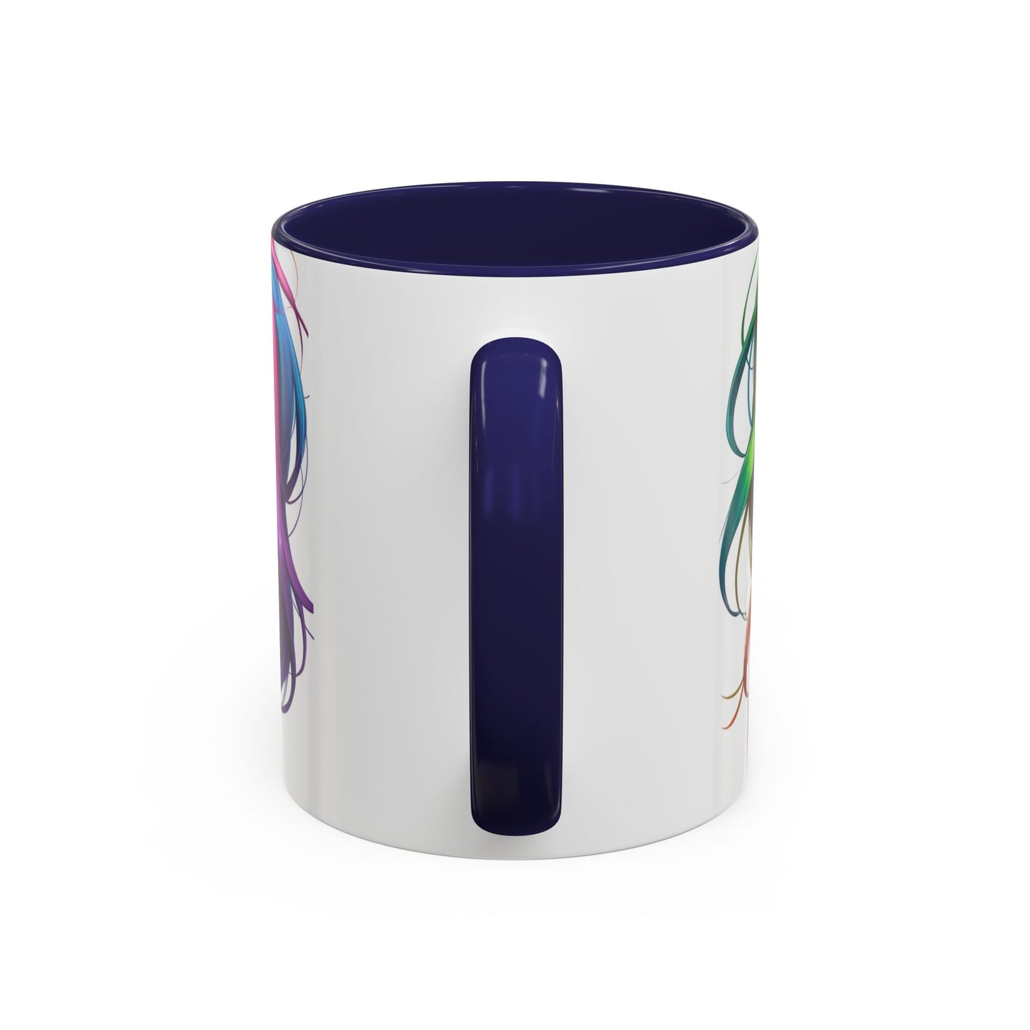 Colorful Character Accent Coffee Mug - Fun Gift for Quirky Friends - Rainbow Design for Birthdays, Holidays, and Everyday Joy