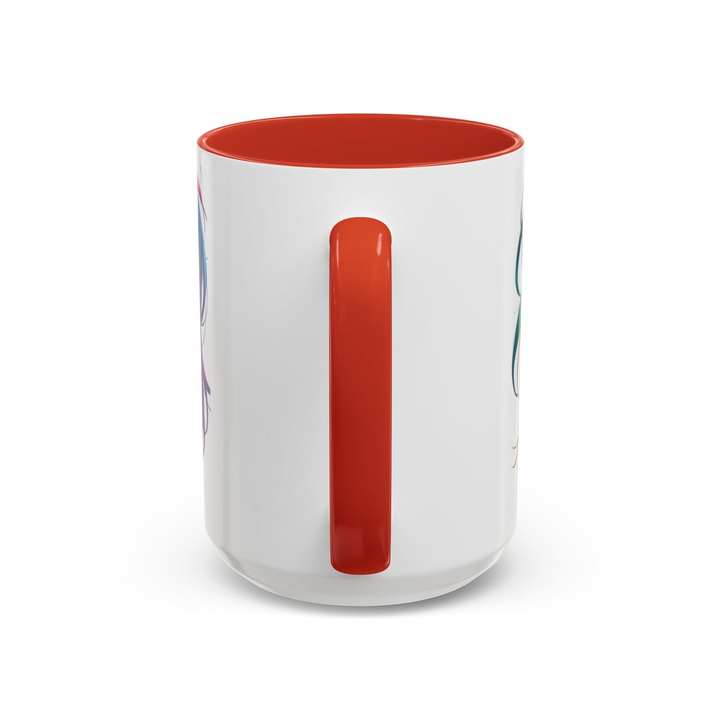 Colorful Character Accent Coffee Mug - Fun Gift for Quirky Friends - Rainbow Design for Birthdays, Holidays, and Everyday Joy