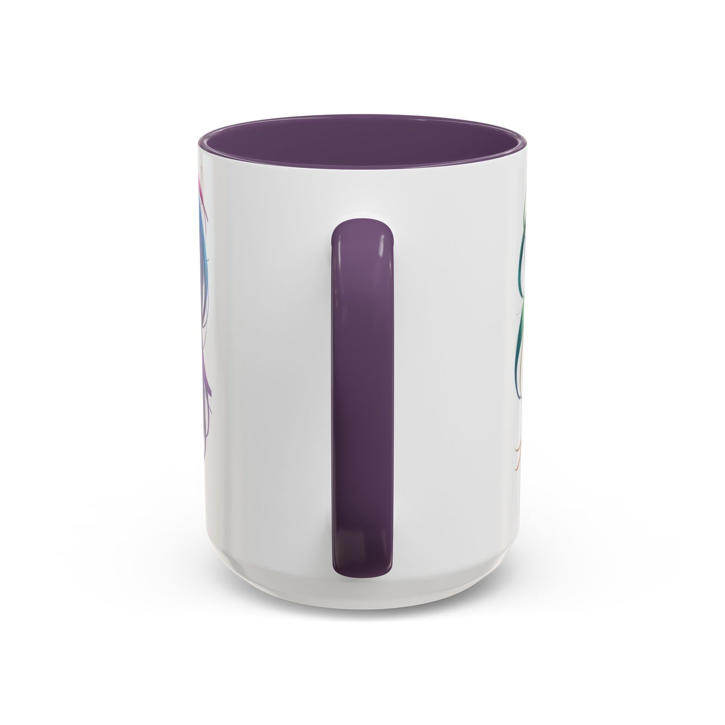 Colorful Character Accent Coffee Mug - Fun Gift for Quirky Friends - Rainbow Design for Birthdays, Holidays, and Everyday Joy