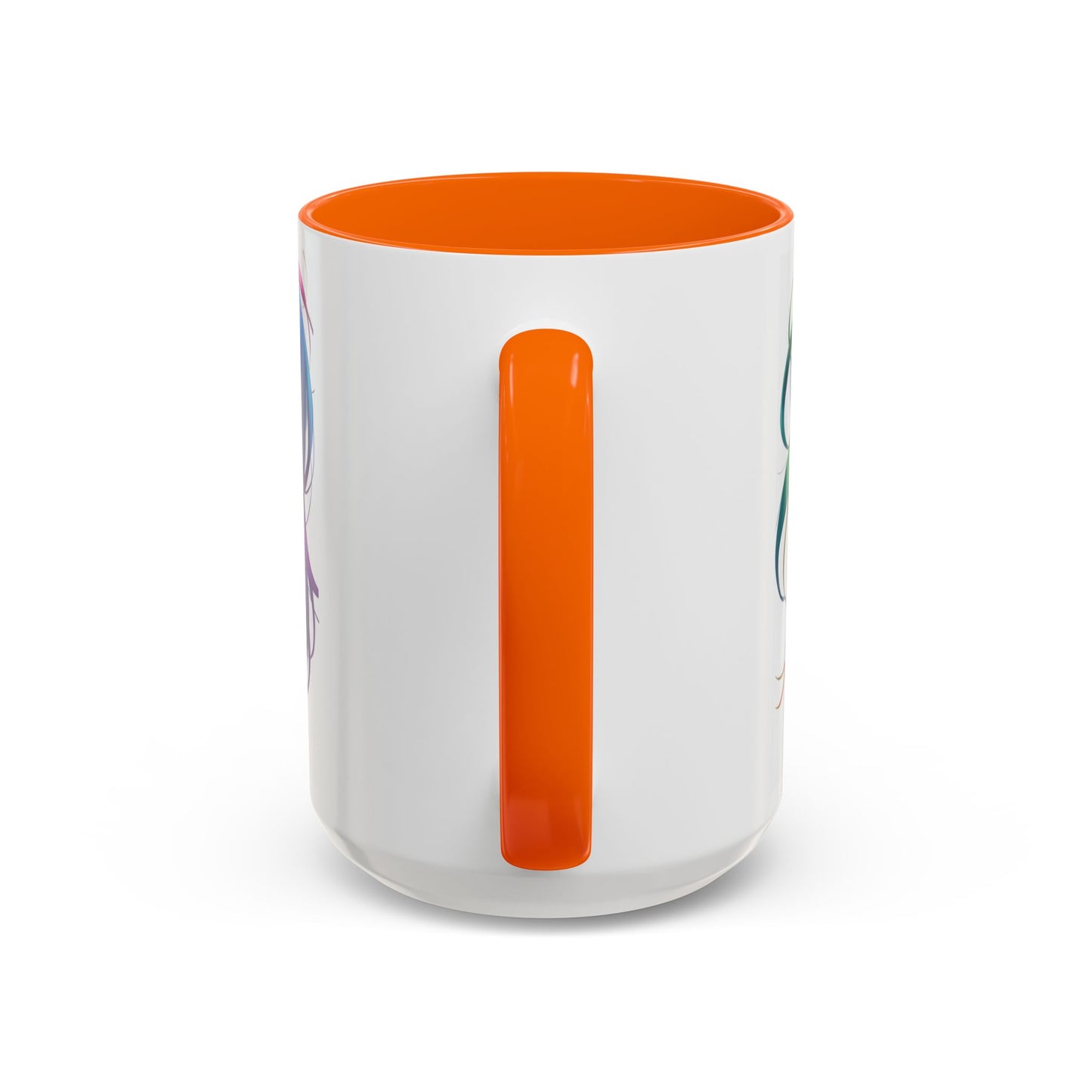 Colorful Character Accent Coffee Mug - Fun Gift for Quirky Friends - Rainbow Design for Birthdays, Holidays, and Everyday Joy