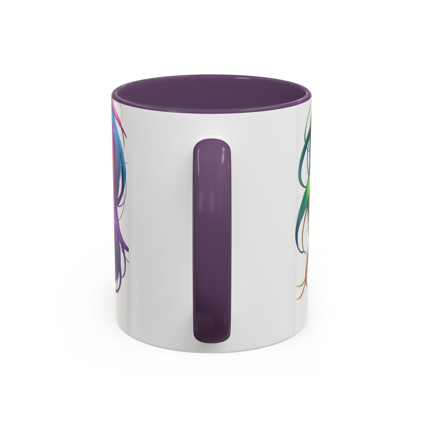 Colorful Character Accent Coffee Mug - Fun Gift for Quirky Friends - Rainbow Design for Birthdays, Holidays, and Everyday Joy