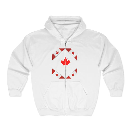 Cozy Canada Hoodie, Unisex Zip Sweatshirt, Casual Wear, Great for Cold Days, Perfect for Canadians, Gifts for Her/Him