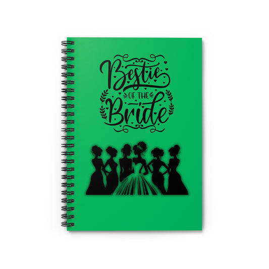 Bridal Party Spiral Notebook - Bestie of the Bride, Wedding Planning Journal, Bridesmaid Gift, Shower Favors, Memo Pad