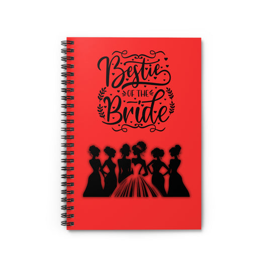 Bridal Party Spiral Notebook, Wedding Planning Journal, Bestie of the Bride Gift, Bride Tribe Notepad, Bachelorette Party Essential